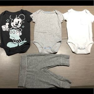 Mickey Mouse 3  Bodysuits  pull on jogger Pants